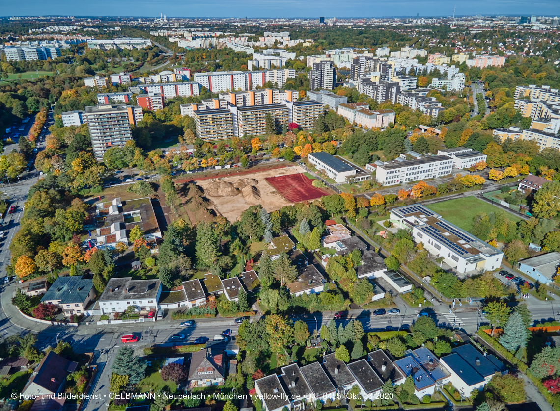 08.10.2020 - Baustelle zur Grundschule am Karl-Marx-Ring in Neuperlach